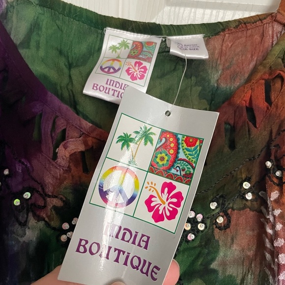 India Boutique Colorful Tie-Dye Dress - Picture 6 of 11